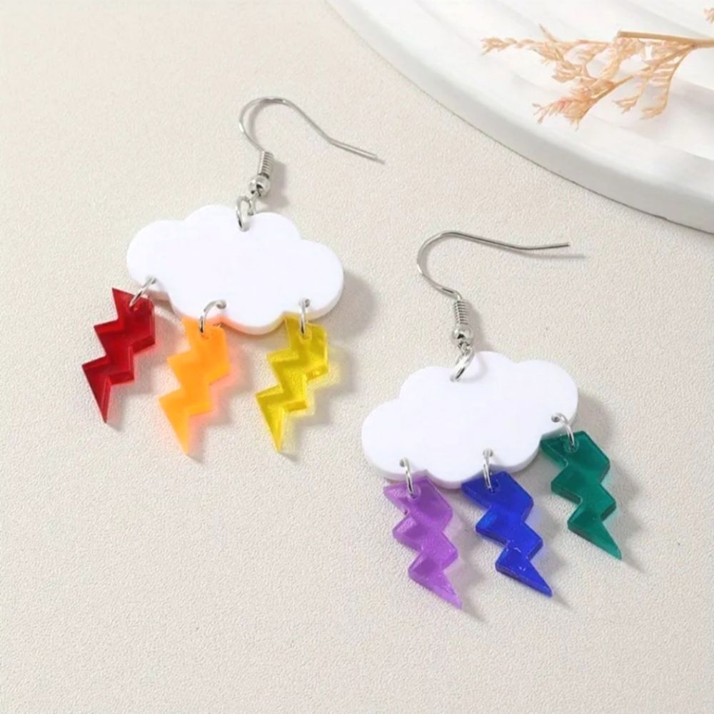 Colorful fun dangle earrings - Picture 5 of 7